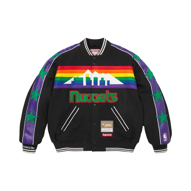 Куртка Supreme x Mitchell & Ness Teams Varsity Jacket, черный