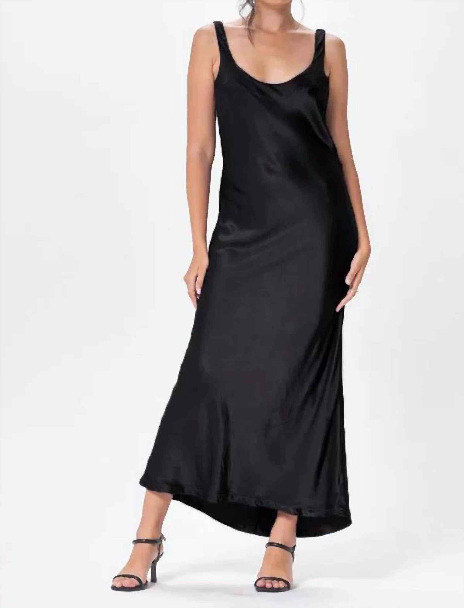 

Платье-комбинация Winona Silky Maxi черного цвета LAmade