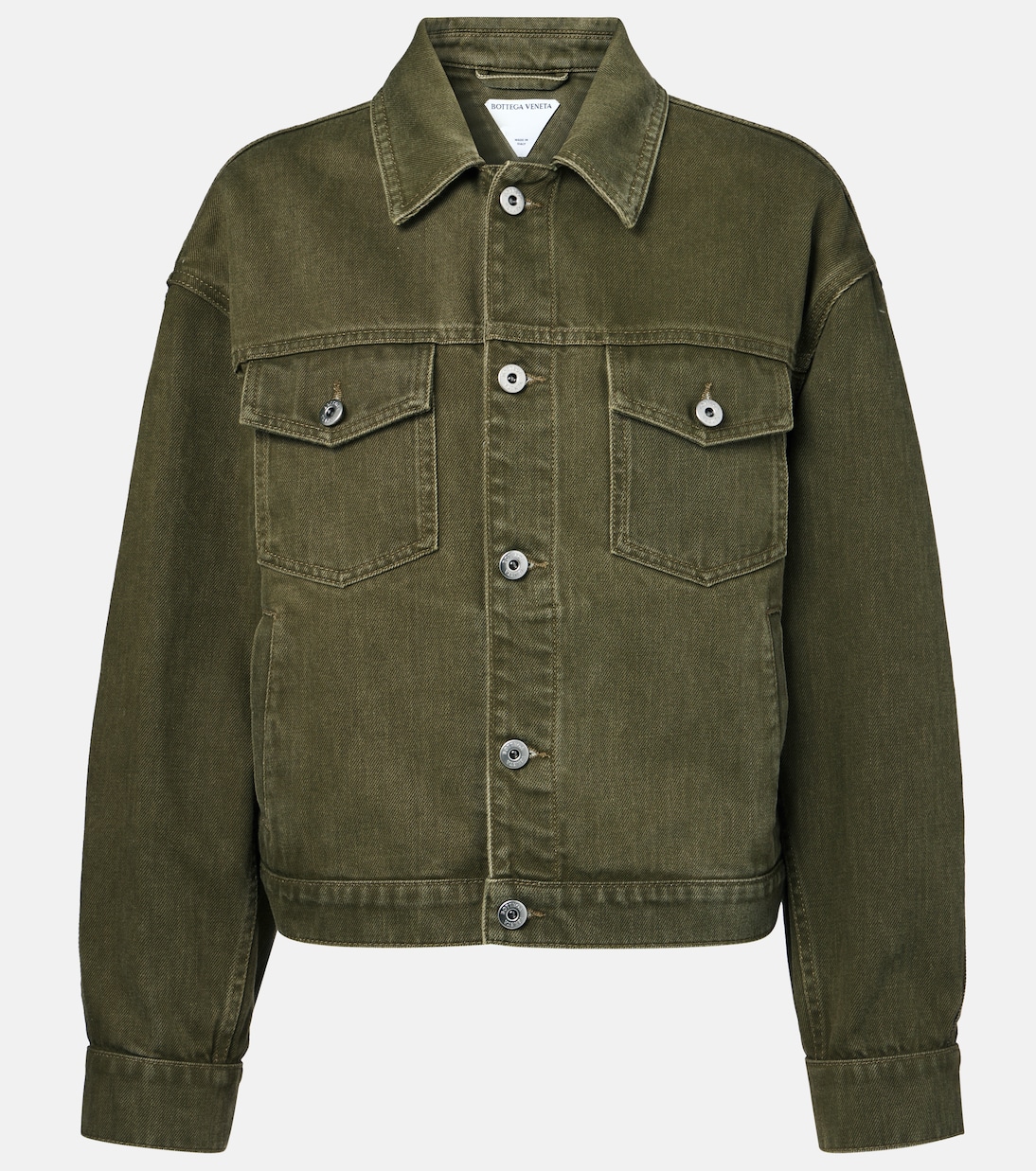 

Джинсовая куртка с замшевой отделкой Bottega Veneta, Caper Stone Washed