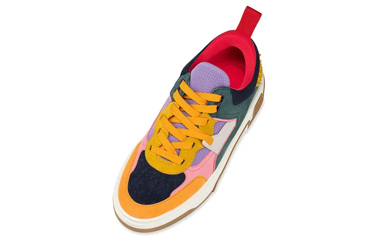 Christian Louboutin CL LUBOTING Astroloubi низкие кроссовки для скейтбординга мужские желтый зеленый розовый — фото 4