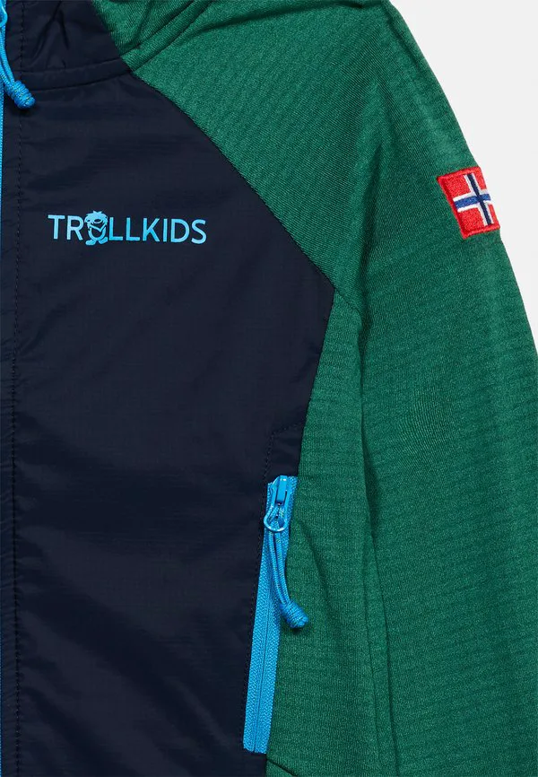 Детская куртка seiland унисекс, легкая куртка Trollkids, Jungle Green/Navy — фото 4