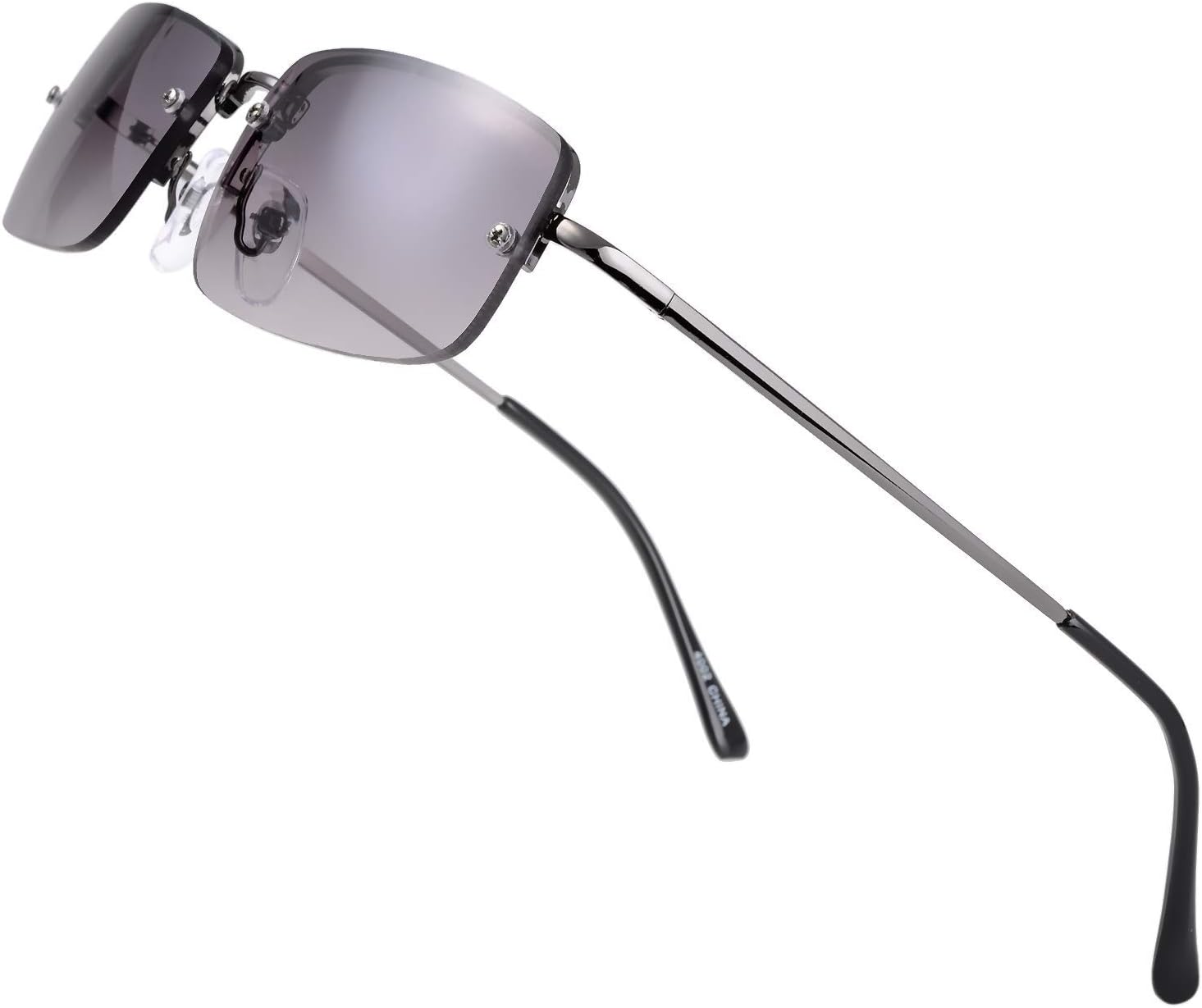 

Солнцезащитные очки Fresh Minimalist Small Rectangular Sunglasses Clear Eyewear Spring Hinge - Gift Box Package (205-Gun grey, Gradient Grey, 51) The Fresh, 205-gun Grey, Gradient Grey