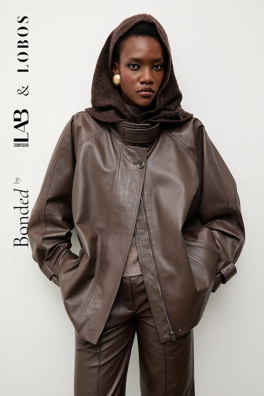 

Балаклава из шерсти bonded by & lobos Answear.LAB, коричневый