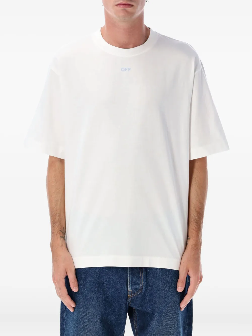 

Футболка с принтом-трафаретом в виде стрелы OFF-WHITE, белый