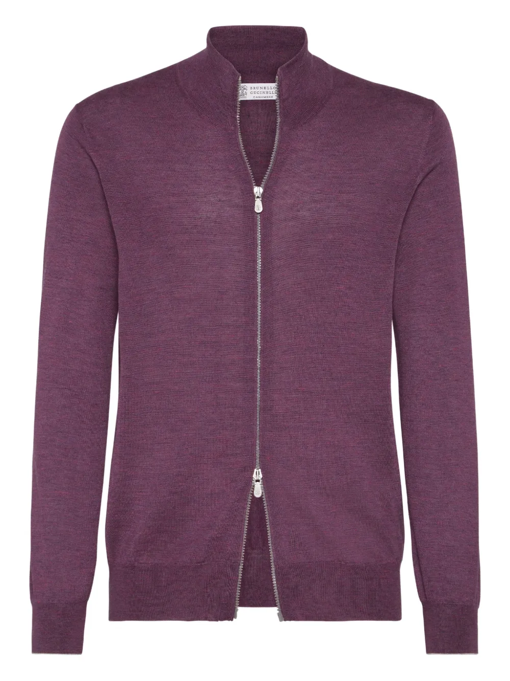 

Кардиган из тонкого трикотажа на молнии Brunello Cucinelli, фиолетовый