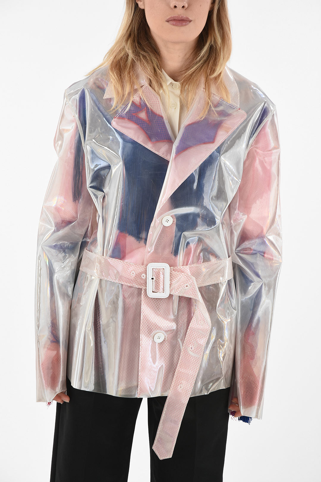 

Однобортный тренч Maison Margiela MM0, белый