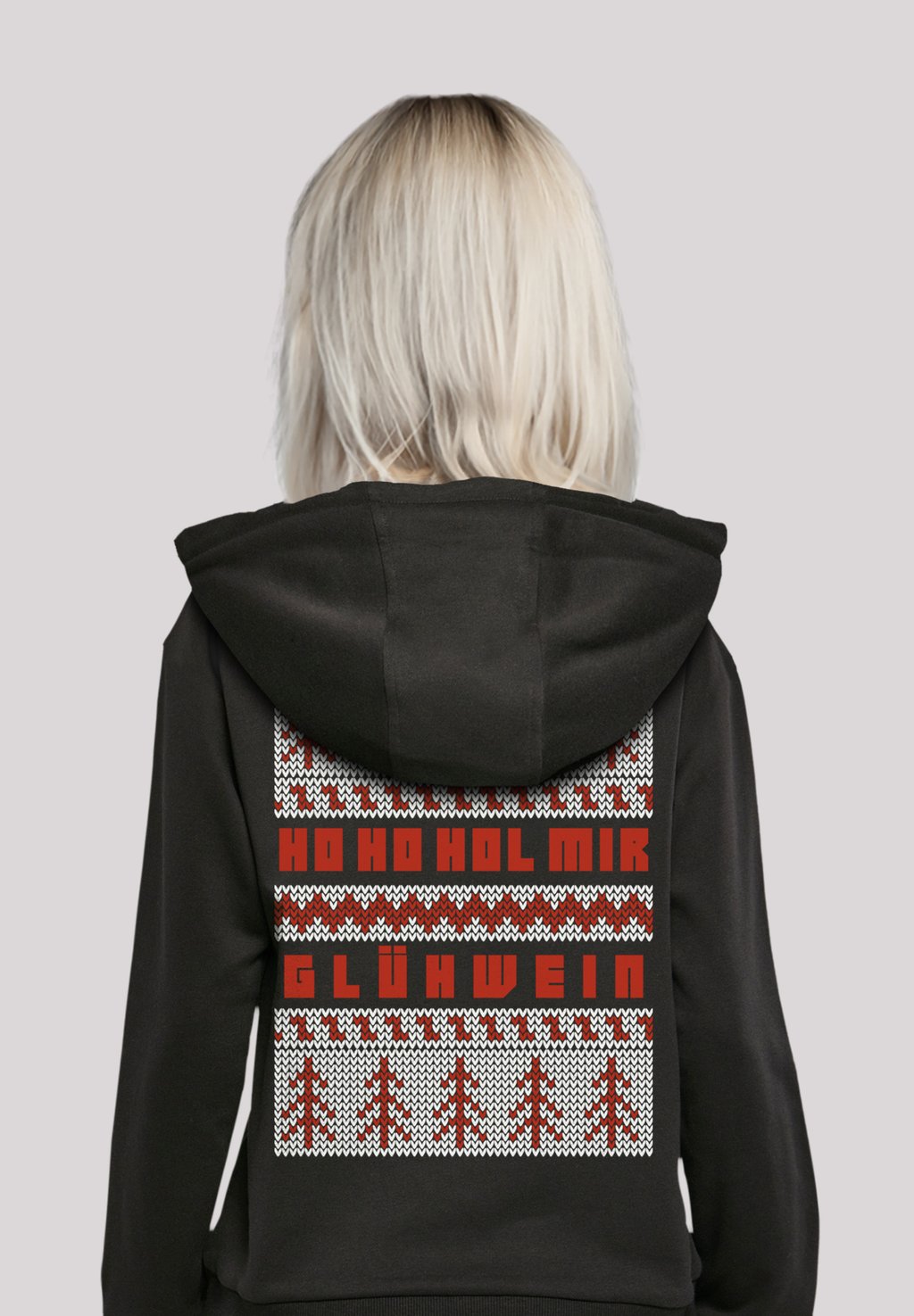 

Толстовка WEIHNACHTEN HO HOL MIR GLÜHWEIN - Hoodie F4NT4STIC, черный
