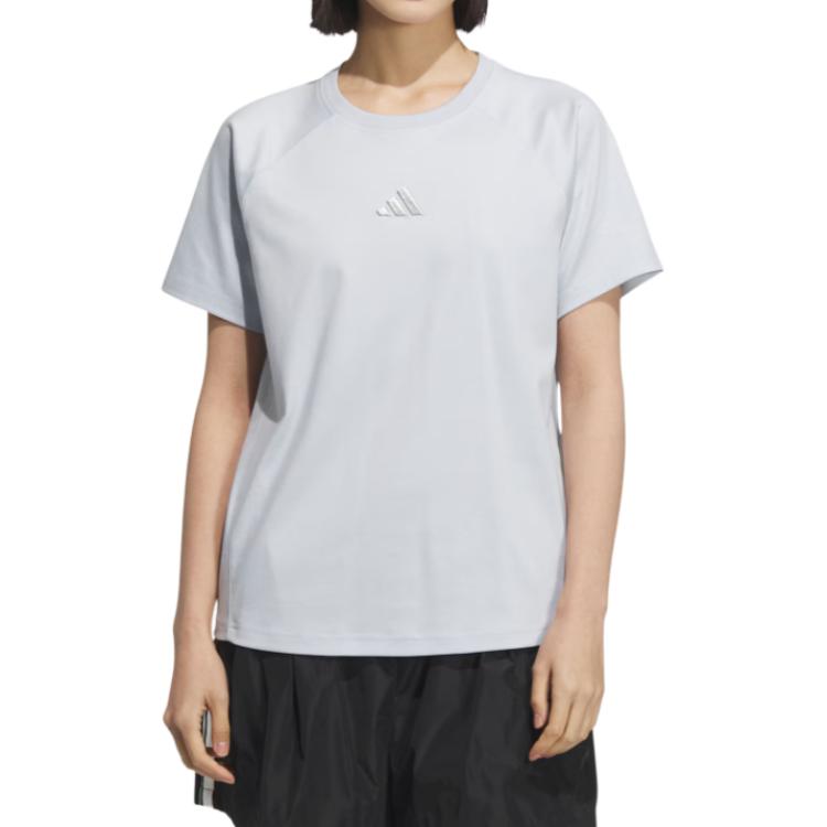 Футболка MUST HAVES SS25 женская Adidas, светло-серый — фото 3