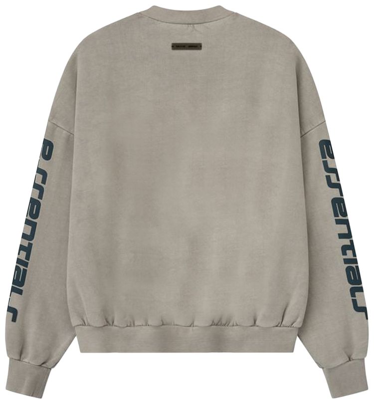 Укороченная свободная толстовка из плотного флиса Fear of God Essentials, серый — фото 2
