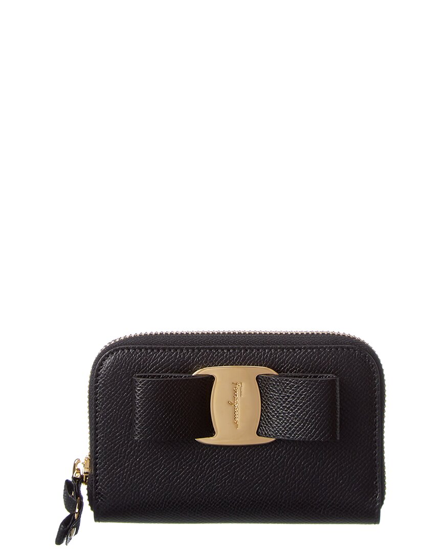 

Кожаный держатель карт Ferragamo Vara Bow Salvatore Ferragamo, черный