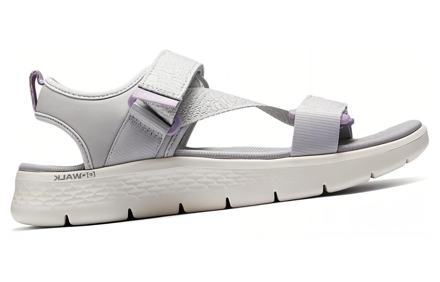 Пляжные сандалии женские серые/сиреневые Skechers — фото 2