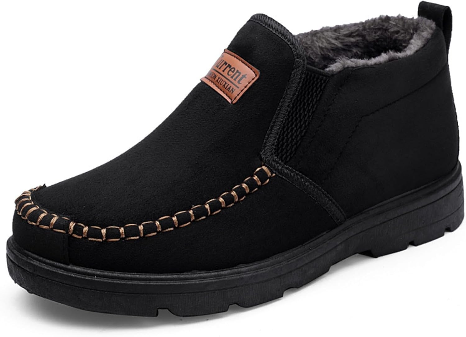 

Зимние мужские ботинки Myallfeet старого Пекинского стиля, утепленные хлопковые ботинки с плюшевой и толстой меховой подкладкой, уличные, противоскользящие и морозостойкие снежные ботинки, черный