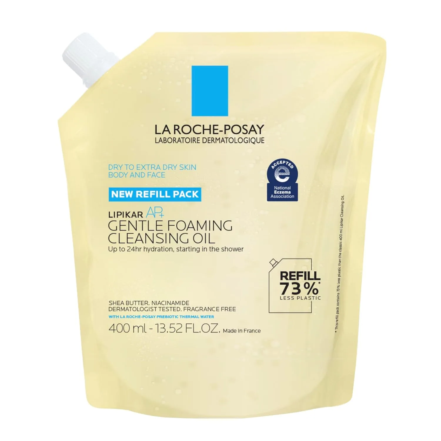 Гидрофильное масло La Roche-Posay — Lipikar AP+ Gentle Foaming Cleansing Oil, нежное очищающее и тела с ниацинамидом, 400 мл