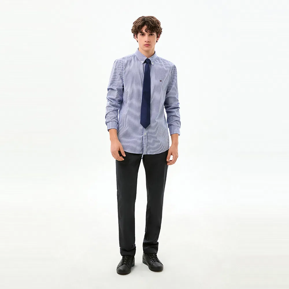 Мужская классическая рубашка Core Flex Pop Regular Fit синяя от Tommy Hilfiger — фото 2