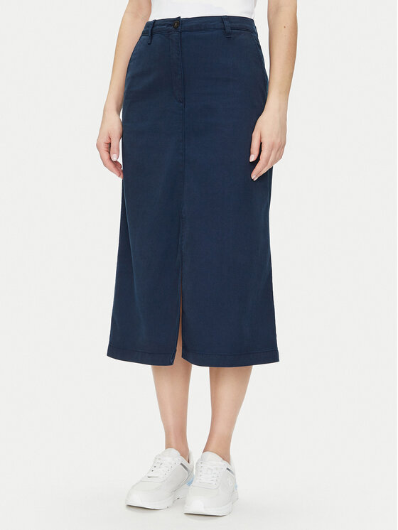 

Юбка миди стандартный крой Co Blend Midi Skirt WW0WW44726 Tommy Hilfiger, синий