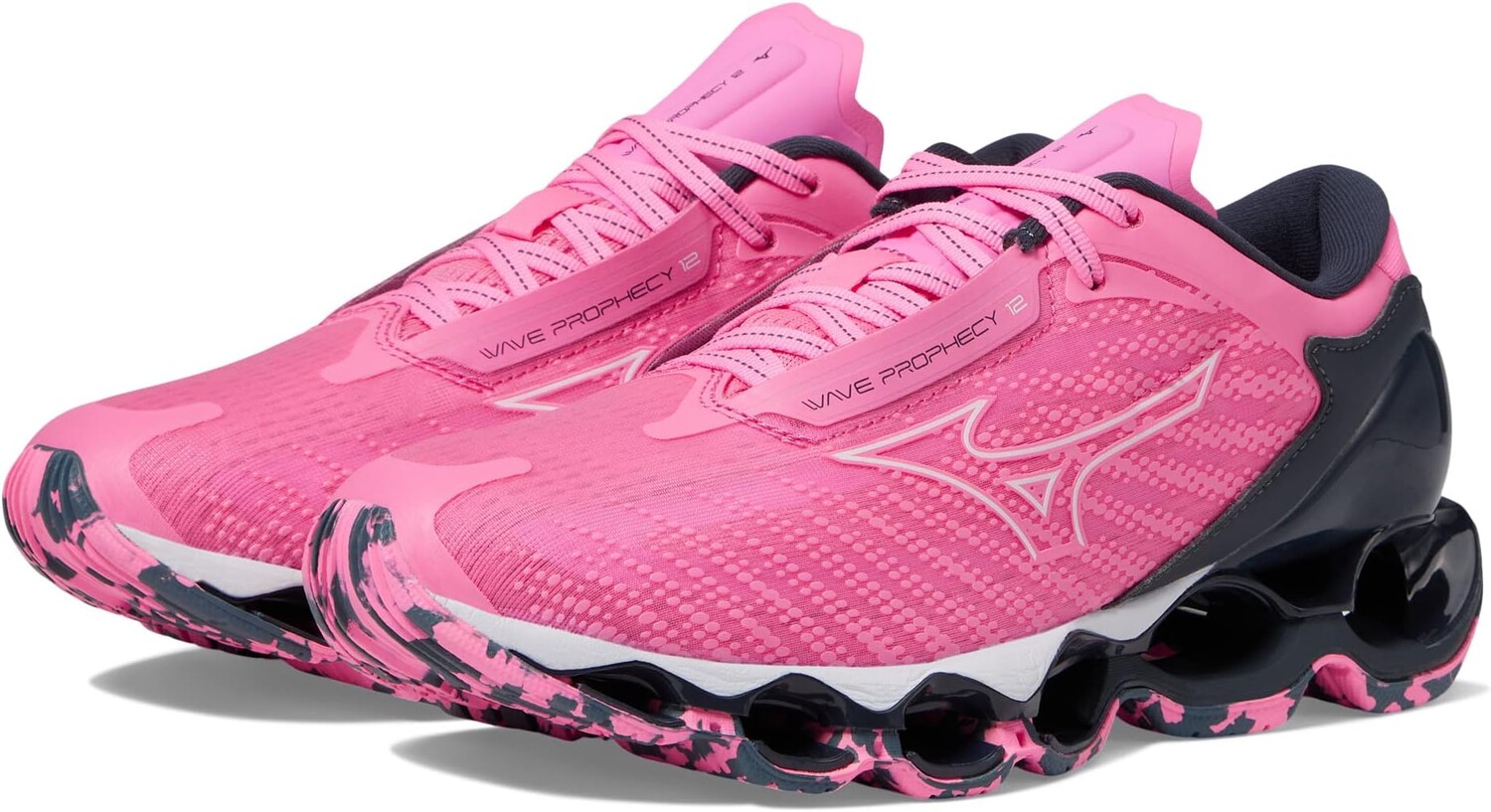 Кроссовки Wave Prophecy 12 Mizuno, цвет Sakura Glow/Ombre Blue