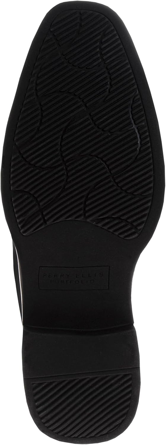 Мужские элегантные черные кожаные формальные туфли Perry Ellis, классические туфли оксфорд и дерби для взрослых — фото 4