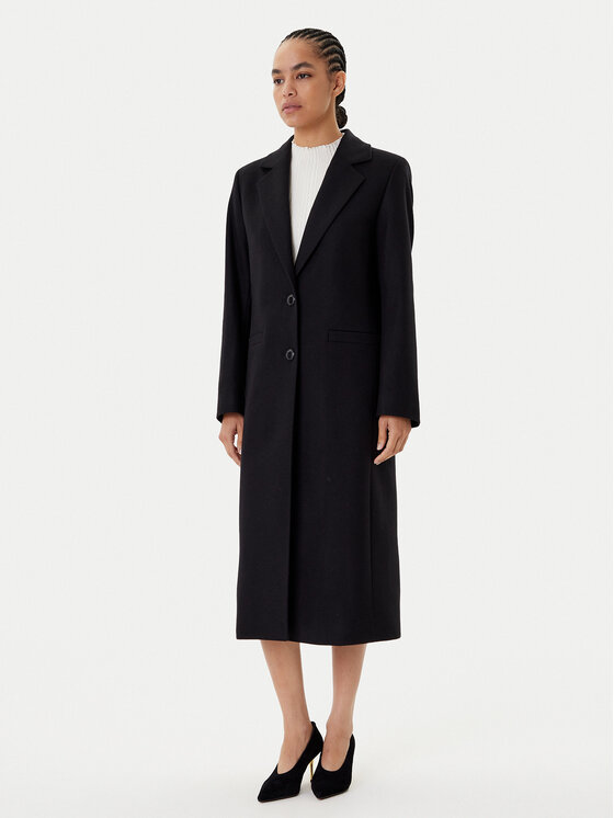 

Шерстяное пальто regular fit Mojeni 50547691 Hugo, черный