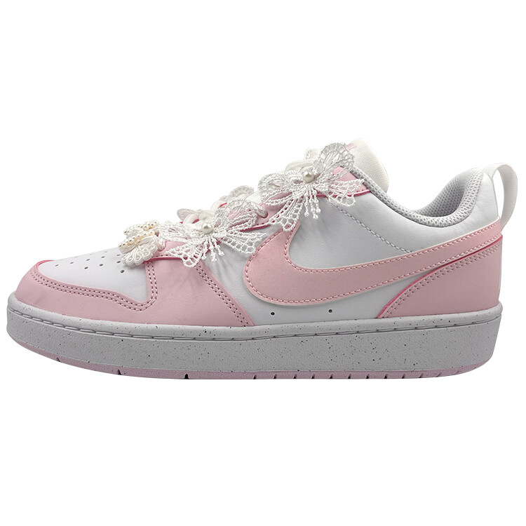 

Кроссовки Nike Court Borough Skateboard Shoes Women's Low-Top White Pink, белый