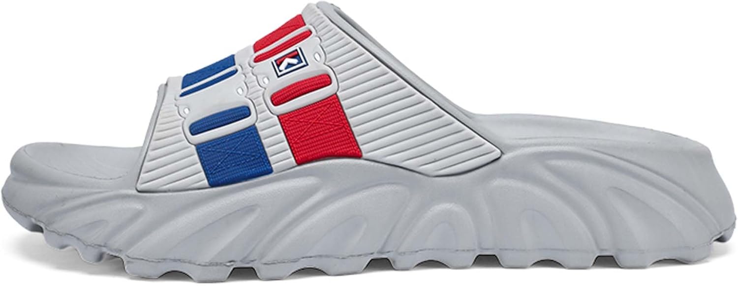 

Мужские летние тапочки, быстро сохнущие, с противоскользящей подошвой, для дома и душа, удобные пляжные обувь Generic, серый