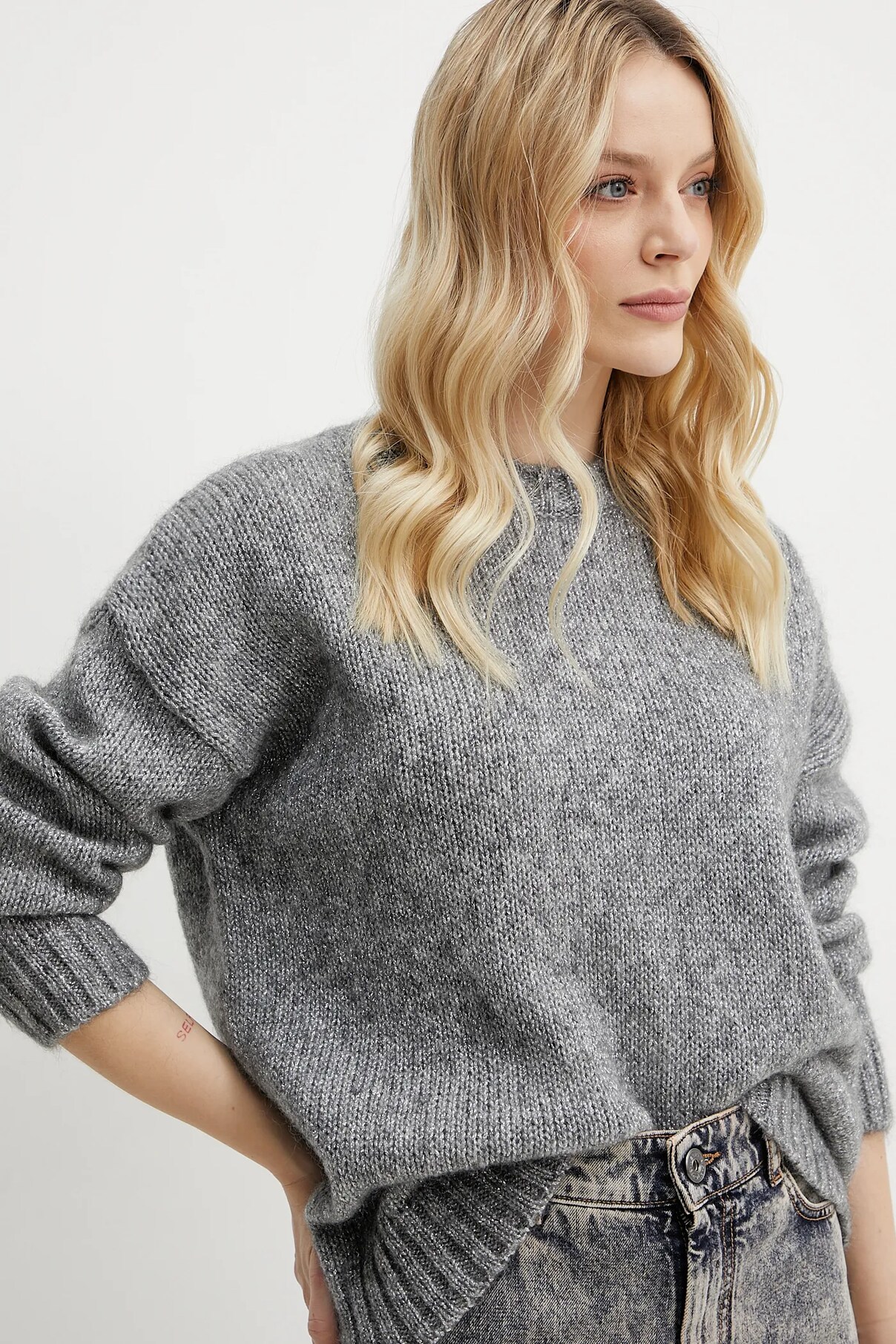 

Свитер из смеси шерсти Weekend Max Mara, серый