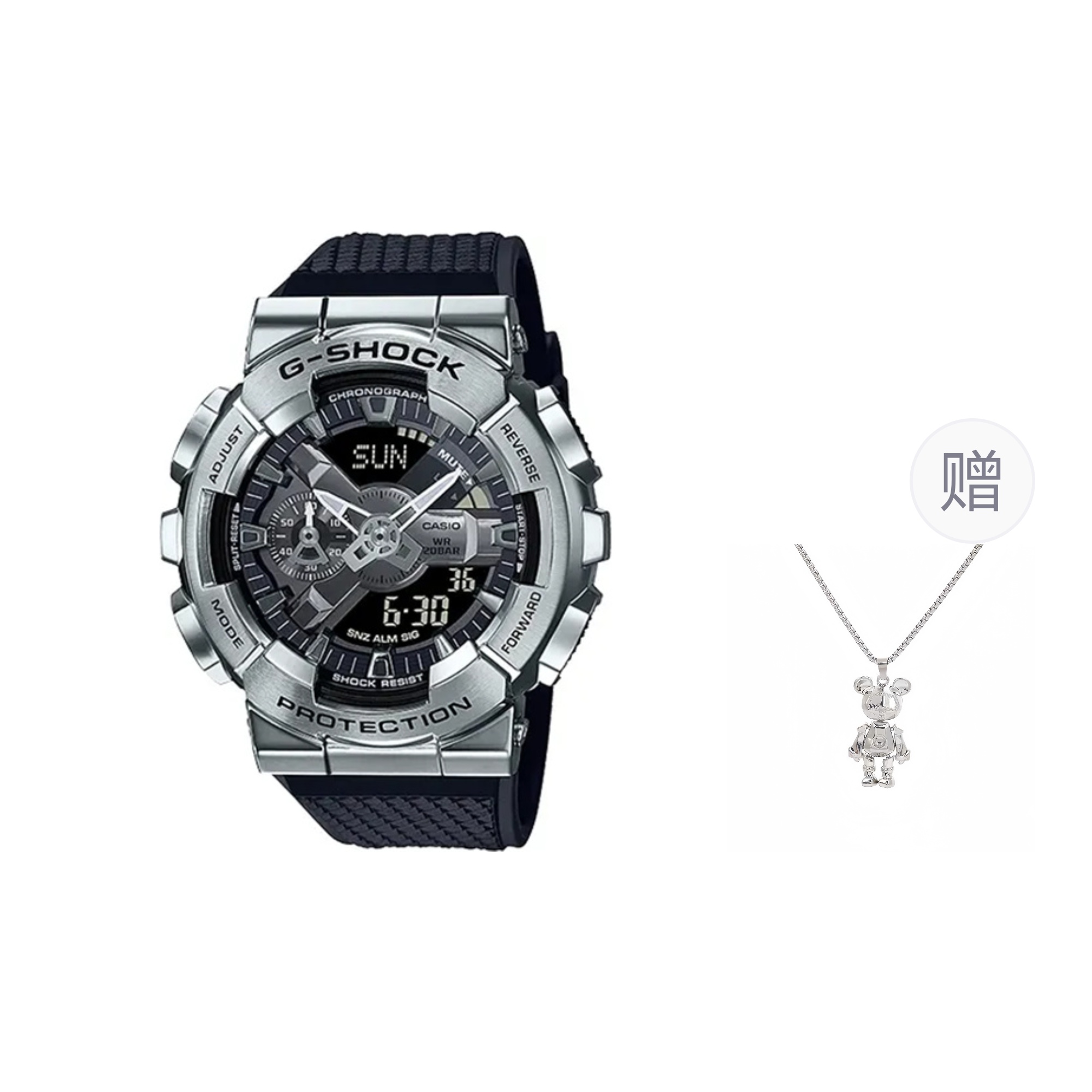

G-SHOCK Часы G SHOCK Quartz Movement Watch Unisex Black Dial, Silver