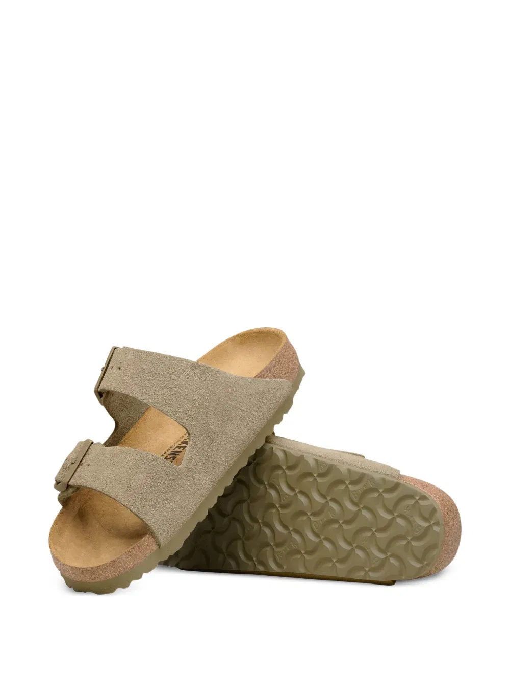 Сандалии Arizona с пряжкой из замши Birkenstock Kids, нейтральный — фото 3
