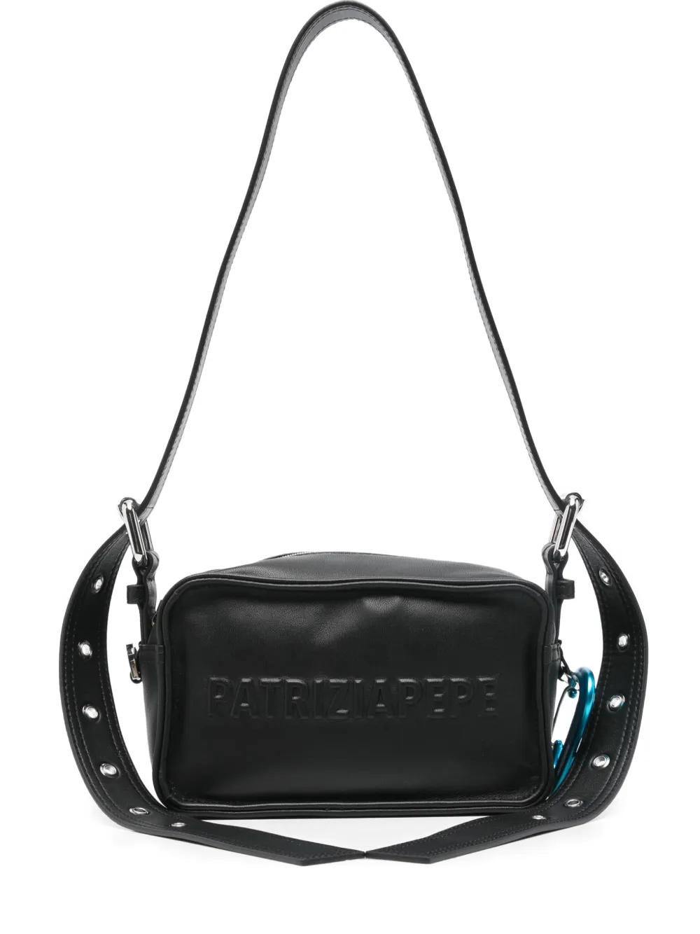 

Сумка на плечо с тисненым логотипом Patrizia Pepe, черный