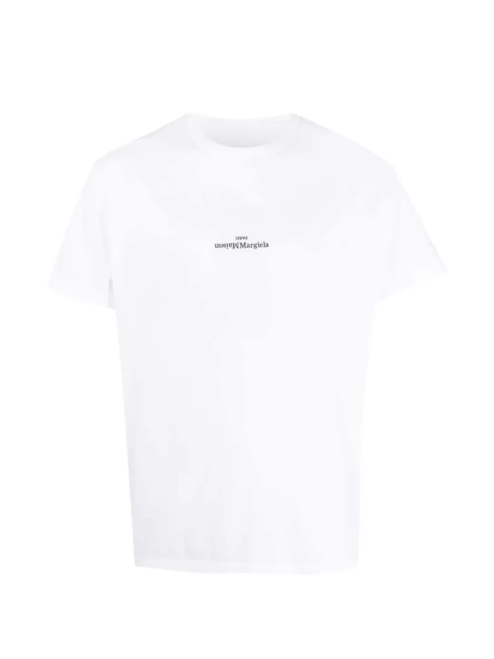 

Футболка с вышитым логотипом и круглым вырезом Maison Margiela, белый