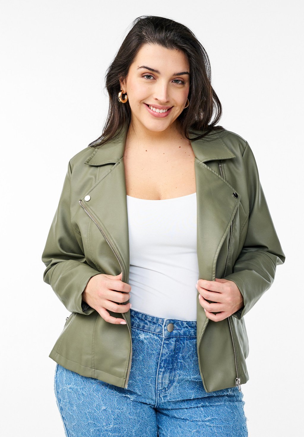 

Куртка из искусственной кожи BIKER Zizzi, зеленый