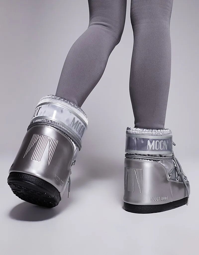 Ботинки женские Moon Boot Icon низкие, серебристый — фото 4