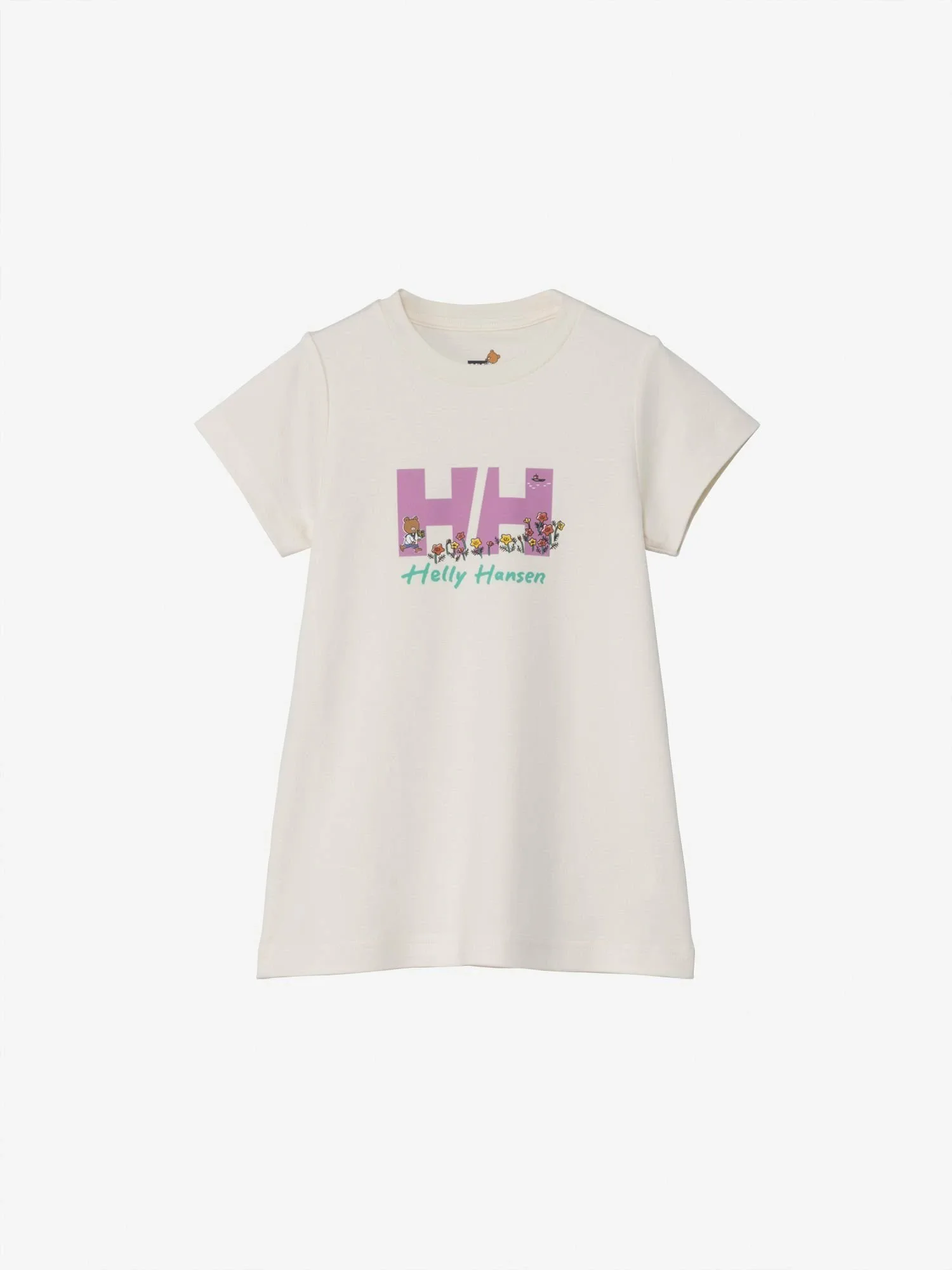 Туника с коротким рукавом "Медведь Хелли" (детская) Helly Hansen, ivory