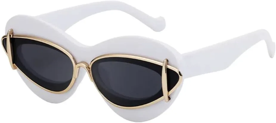 

2027 Сексуальные женские солнцезащитные очки для женщин и мужчин. Винтажные солнцезащитные очки. Популярные модные очки в крупной оправе MTZJH, White Black