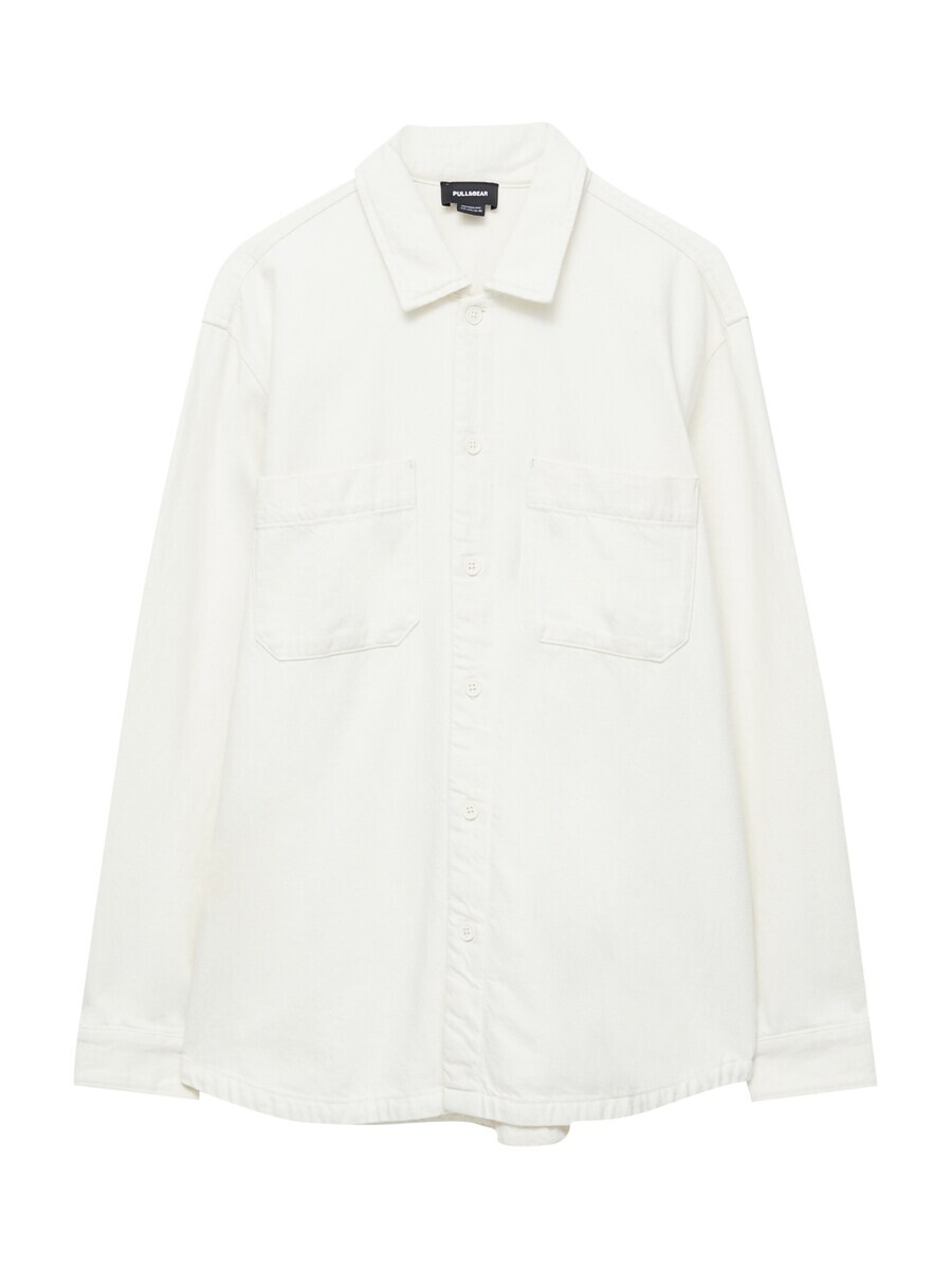 

Повседневная рубашка Pull&Bear Comfort fit Button Up Shirt, белый