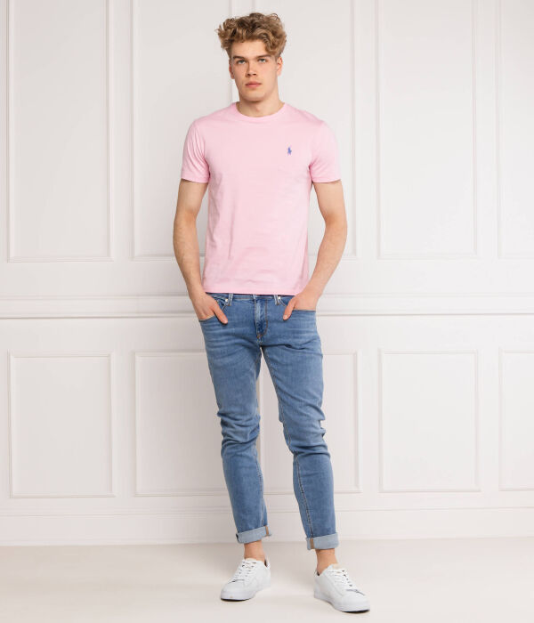 Футболка мужская Polo Ralph Lauren хлопковая, розовый — фото 2