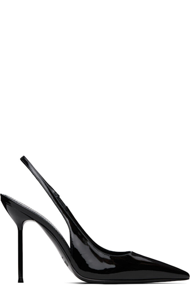 Черные туфли Lidia Slingback на каблуках Paris Texas