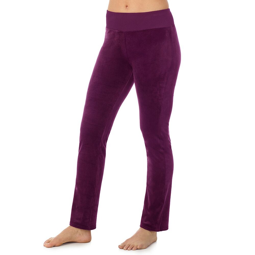 

Женские леггинсы из эластичного велюра Cuddl Duds, фиолетовый