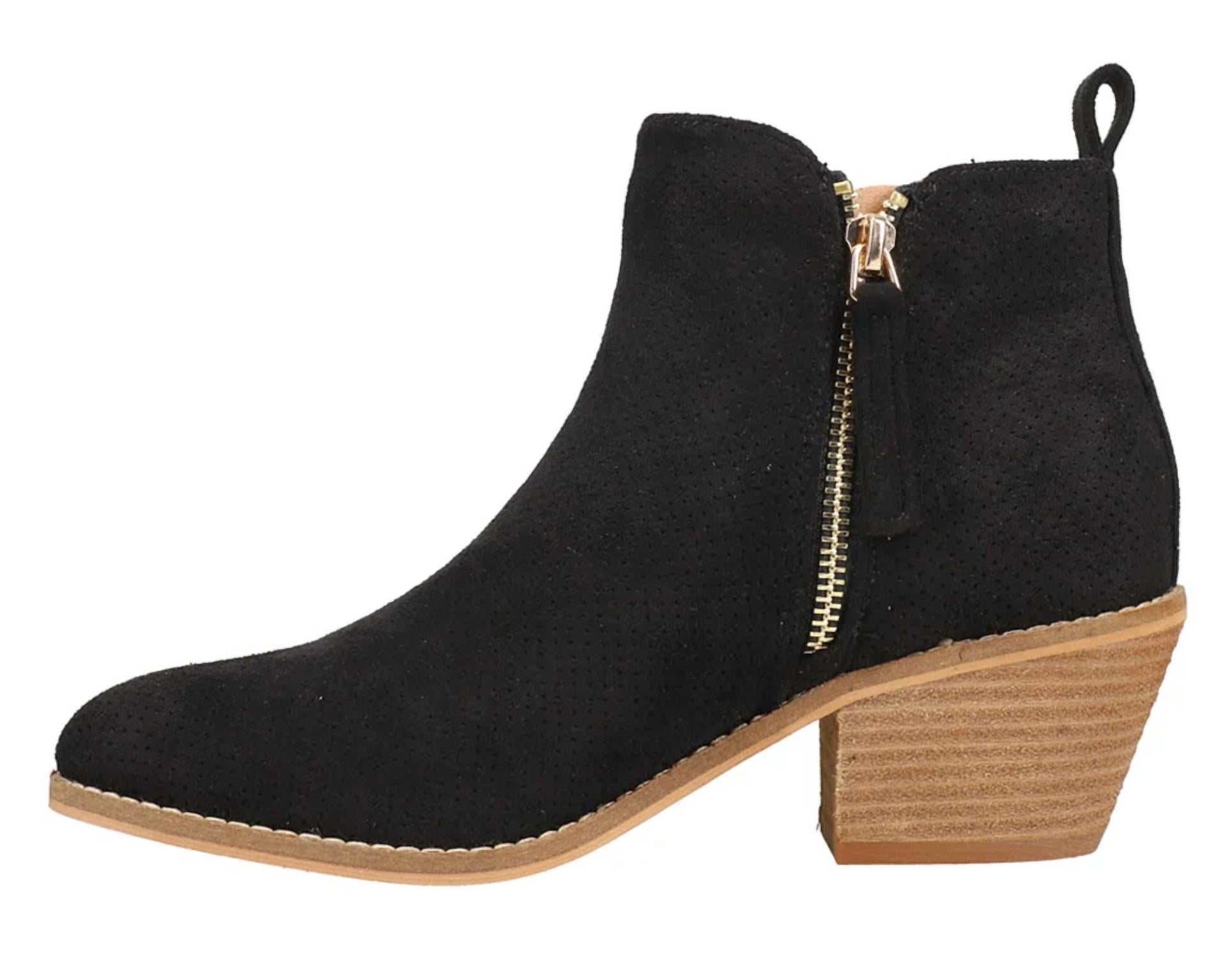 Женские массивные ботинки Spooktacular в черной замше Corkys Footwear — фото 2