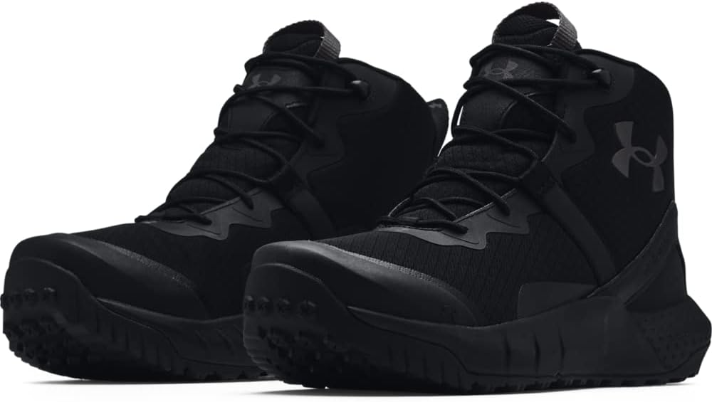 Мужские военные и тактические ботинки Under Armour Micro G Valsetz Mid, черный — фото 2