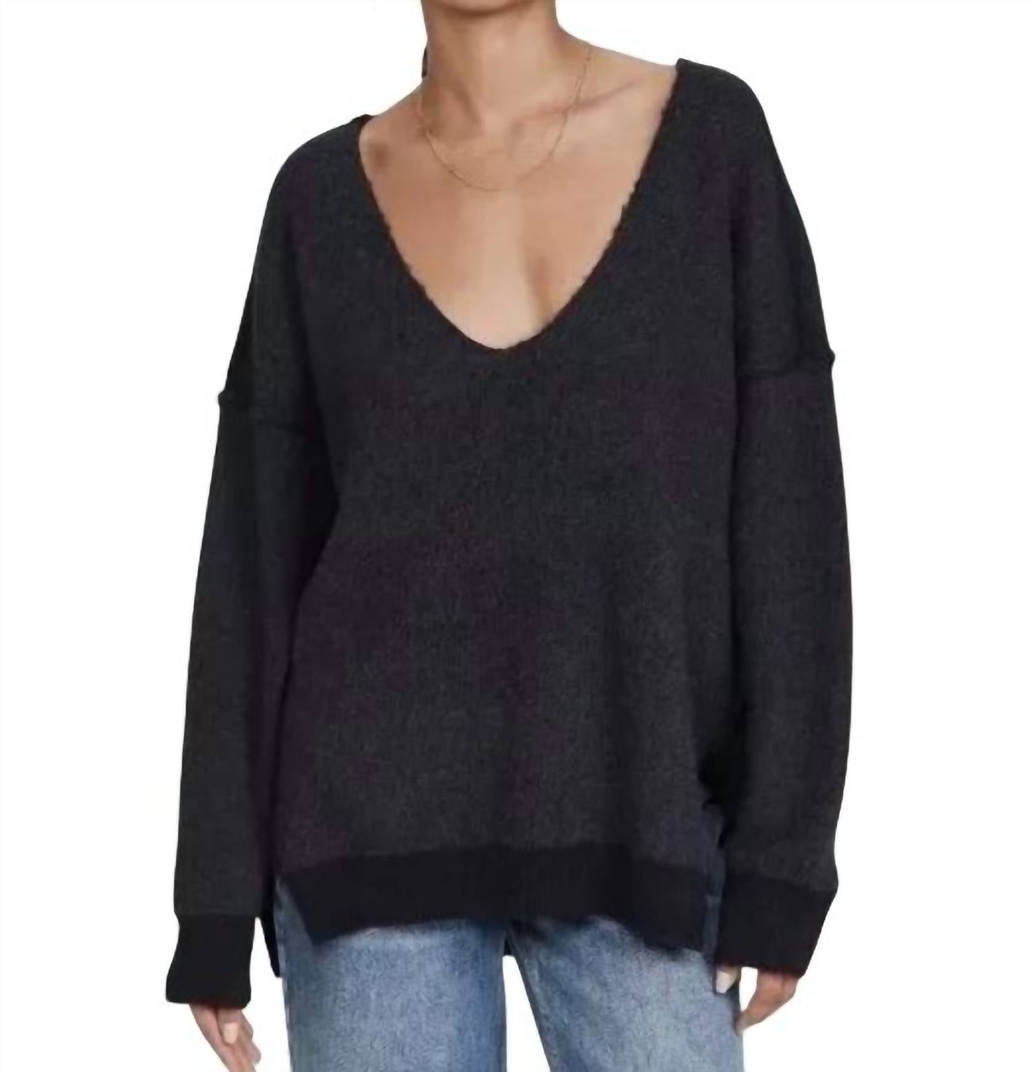 

Свитер Weather V-образный вырез черного цвета Free People