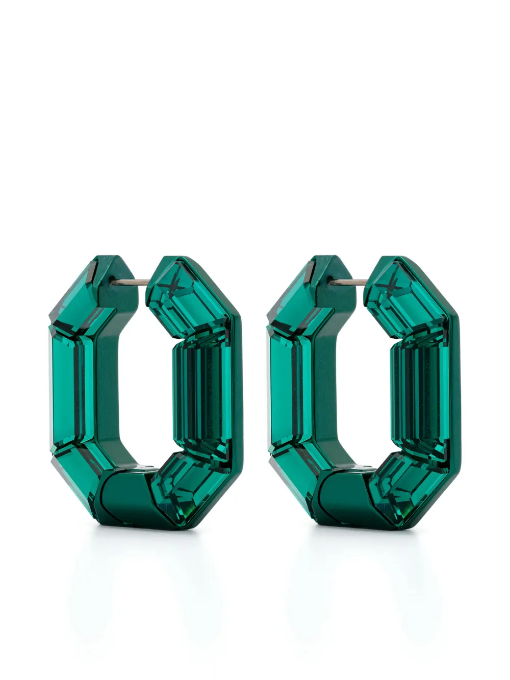 

Серьги-кольца Lucent Swarovski, зеленый
