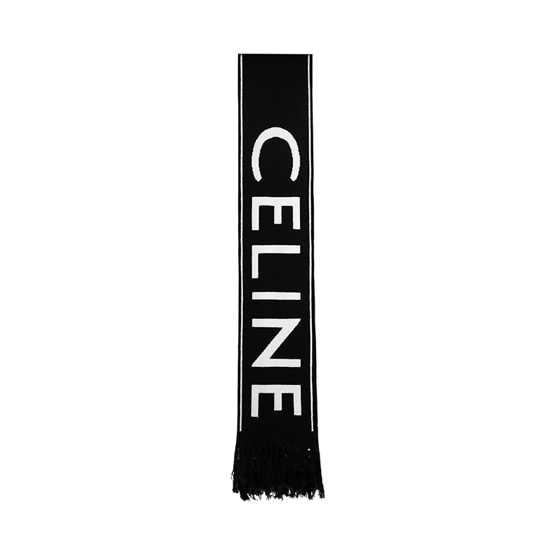 

CELINE Шарф из шерсти и кашемира, Black