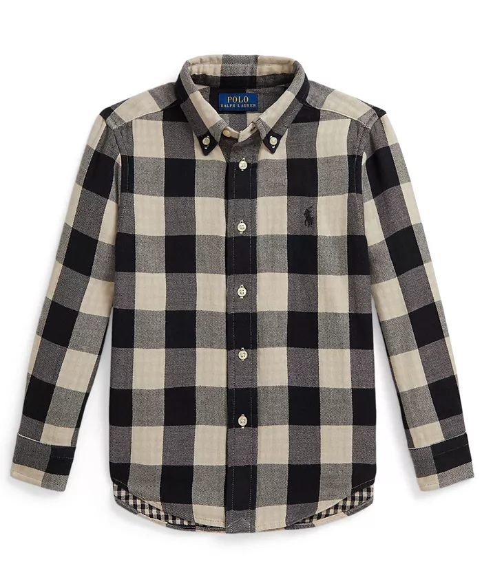 

Мальчики 2-7 лет рубашка Buffalo Check с двусторонним принтом Polo Ralph Lauren, мультиколор