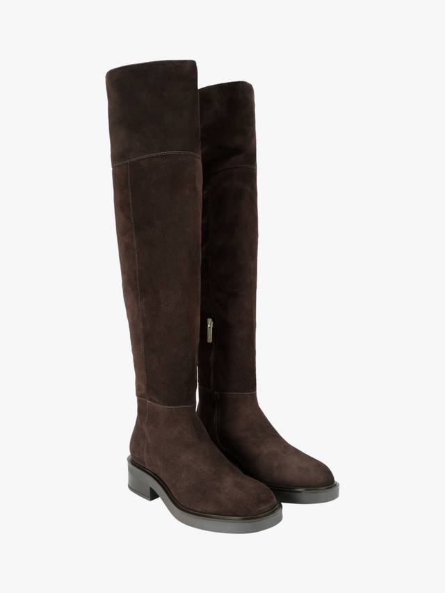 Неаполитанские замшевые ботинки выше колена Carvela, Brown — фото 2