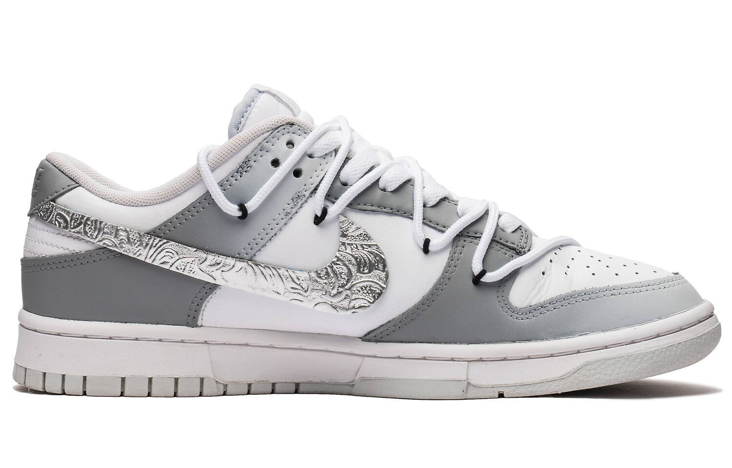

Кроссовки Nike Dunk Skateboarding Shoes Men Low-top Gray/White, светло-серый