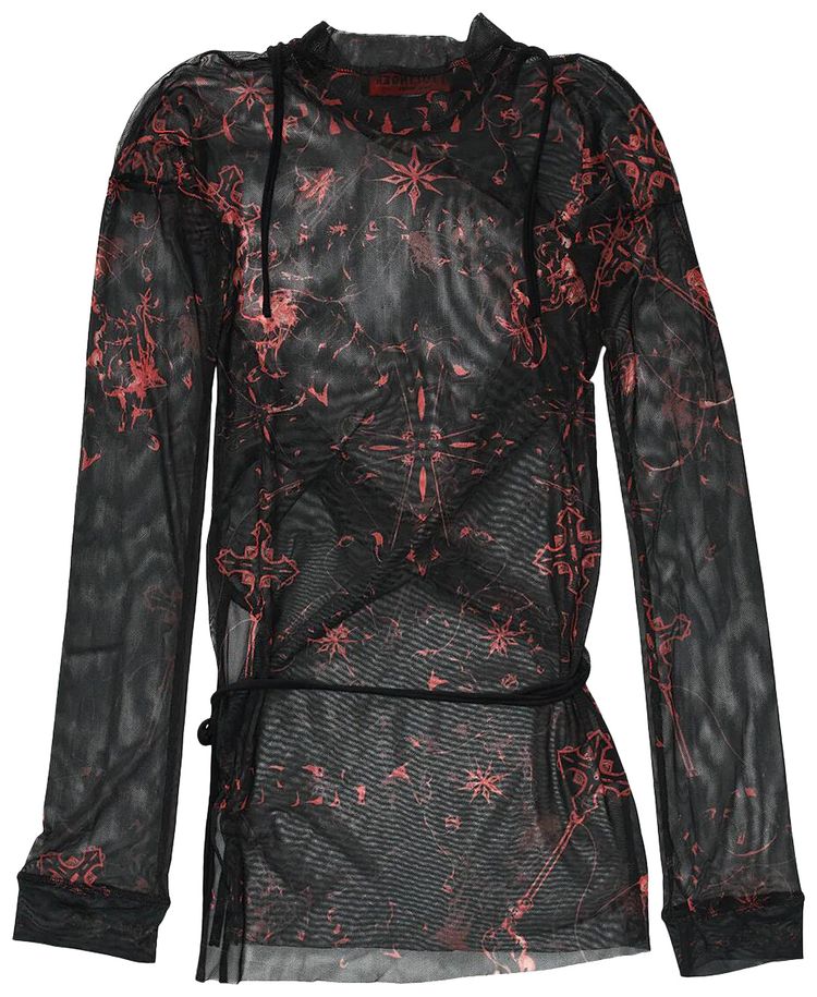 

Лонгслив Ottolinger Mesh Deconstructed Long-Sleeve 'Red', красный