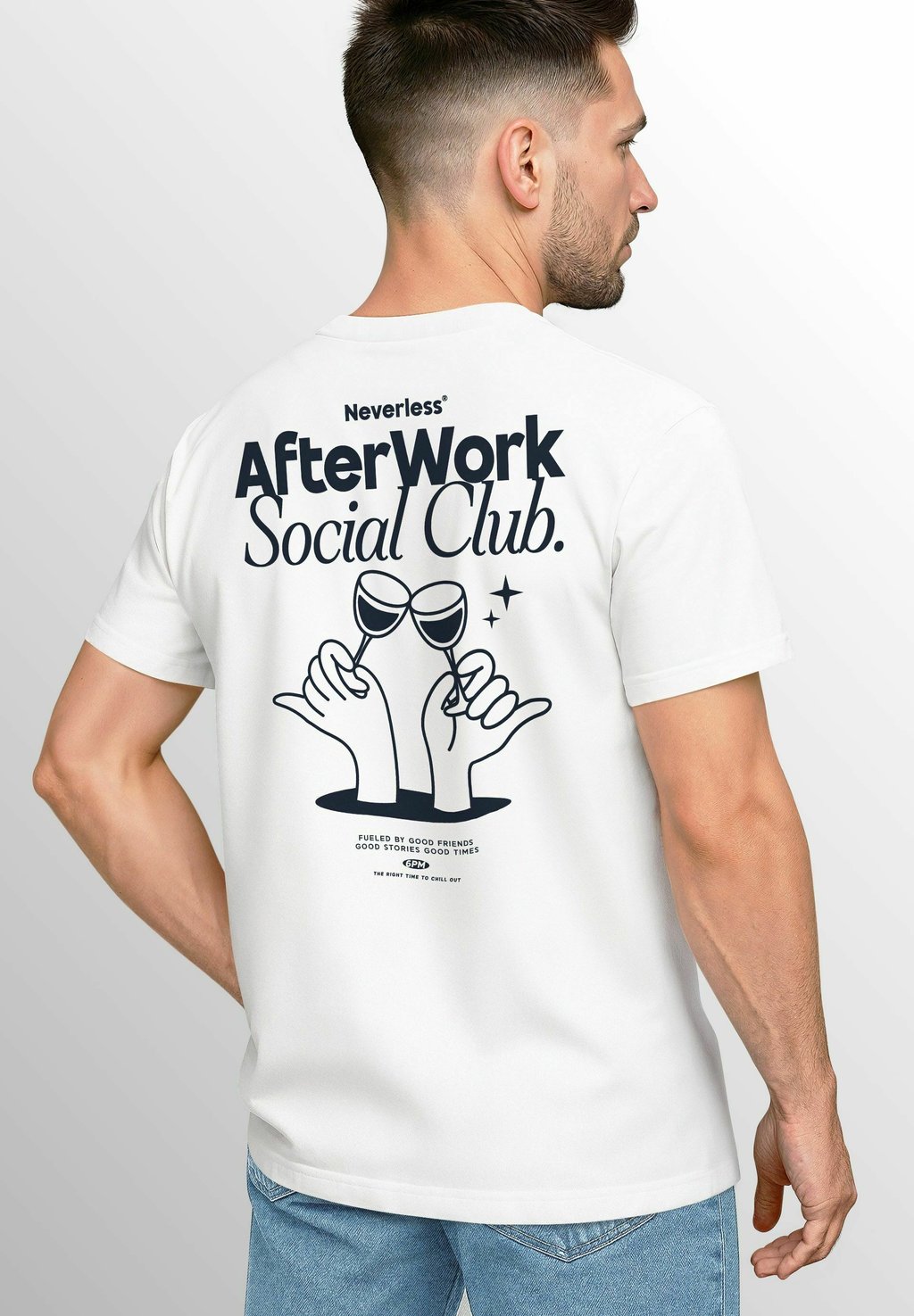 

Футболка с принтом BACK AFTER WORK Neverless, белый