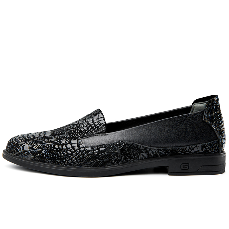 

Dao Tu Sen Мужские повседневные туфли черные с крокодиловым принтом Z0515, цвет Black Crocodile Pattern Z0515