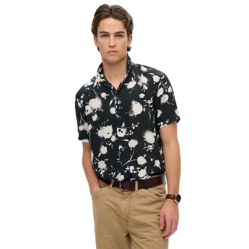 

Рубашка с коротким рукавом Superdry Print, черный