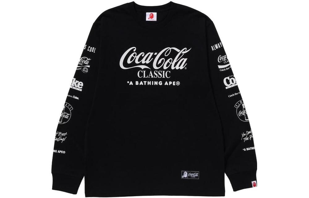 

Футболка BAPE X Coca-Cola Milo L/S A Bathing Ape, черный